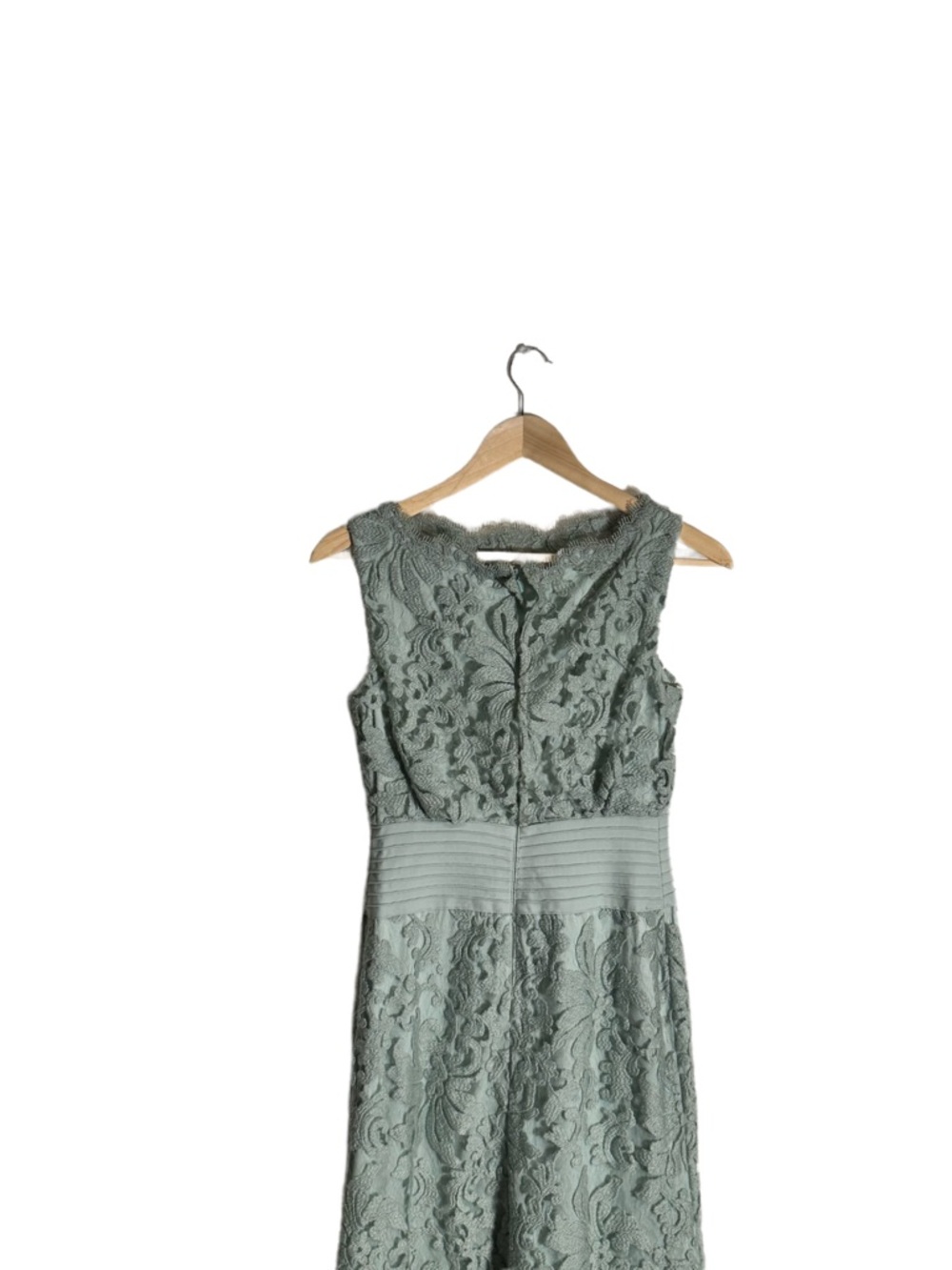 Tadashi Shoji Ariana Gown Womens 4 Petite Floral Lace Formal Wedding Guest Jade - Picture 6 of 7
